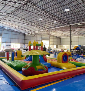 Castillo Inflable Popular Azul, Rojo, Amarillo y Verde para Fiestas, Eventos, Piscina de Pelotas, Parque Acuático, <span class=keywords><strong>Alquiler</strong></span> de Castillo Inflable - Product Image 3