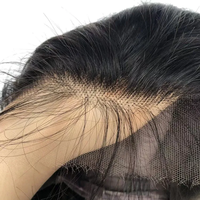 Sampel wig renda gratis harga grosir, wig depan renda Brasil virgin kelas atas rambut manusia dengan rambut bayi untuk wanita warna hitam