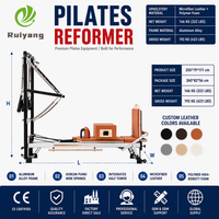 Machine de Pilates Reformer Demi-Tourneuse en Alliage d'Aluminium 2-en-1 pour Studio à Domicile Professionnel Marque Ruiyang Garantie 10 Ans ISO9001/CE