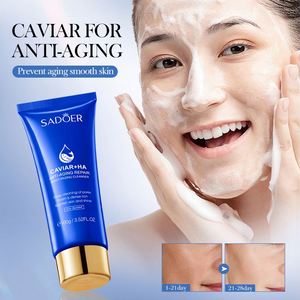 SADOER Nettoyant Visage Hydratant Bio au Caviar et Acide Hyaluronique, Nettoyage en Profondeur, Contrôle des Points Noirs et Sébum - Product Image 1