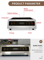 3500w Commercial cuisinière à Induction en acier inoxydable électrique cuisinière à Induction simple brûleur Portable pour cuisinière à Induction alimentaire