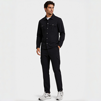 Ensemble de vêtements techniques pour hommes, veste légère de performance, pantalon cargo, vêtements de sport décontractés extensibles, style urbain, vente en gros
