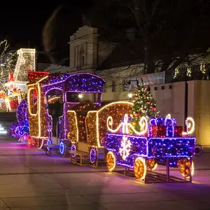 Yeni tasarım açık noel tren bahçe dekorasyonu ışıkları yılbaşı tatil dekorasyon ışıklandırma devresi tasarım hizmeti