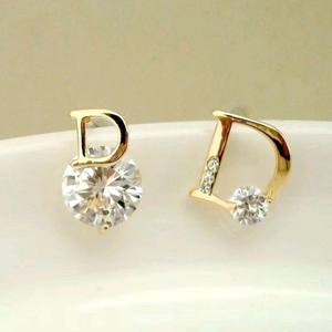 Nouvelles boucles d'oreilles de luxe en acier inoxydable, plaqué or 18 carats, bijoux, boucles d'oreilles à lettres, petites boucles d'oreilles pendantes - Product Image 5