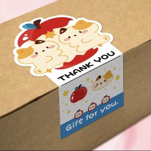 Autocollant de scellage personnalisé pour emballage décoratif, étiquette d'expédition, papier, bougie, pizza, gâteau, boîte carrée - Product Image 2