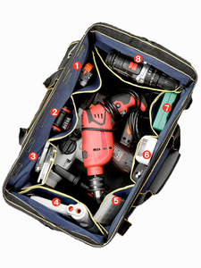 Sac à outils d'électricien portable multifonctionnel en gros, toile épaisse résistante à l'usure, fermeture à glissière pour la réparation de matériel - Product Image 4