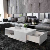Table basse lumineuse LED table basse haute brillance table basse moderne