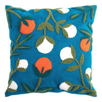 Innermor personnalisé carré Style moderne brodé Floral housse de coussin coton jeter taie d'oreiller pour la maison et l'hôtel décor