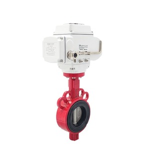 Válvula de Mariposa Eléctrica Tipo Wafer de Aleación de Aluminio Kovina con Revestimiento EPDM AC220V para Uso en Extinción de Incendios - Product Image 1