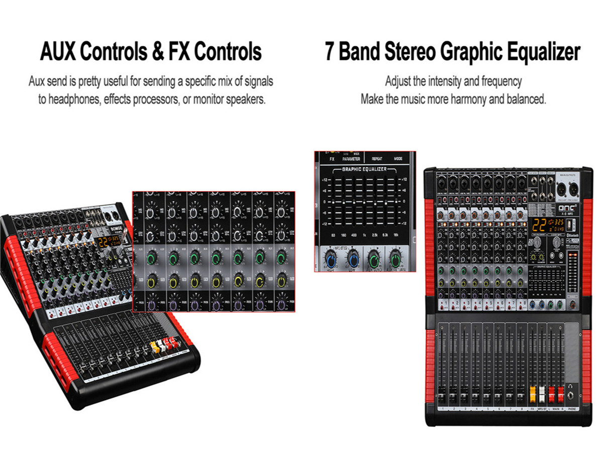 Bmg X-12 12-channel Digital Audio Mixer With Bt & 24 Dsp Effects