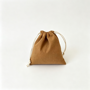 Sac en toile de coton biologique avec cordon de serrage, pochette anti-poussière en velours recyclable pour bijoux - Product Image 3