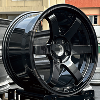 Velg Aluminium Tempa Custom Deep Concave Classic 6 Spoke TE37 Ukuran 18 19 20 Inch 15x9  5*114.3 5*112 5*114.3 untuk Pelek Balap JDM