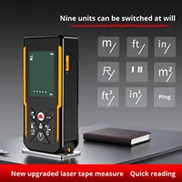 Mètre laser 2-en-1 avec niveau, télémètre de distance, instrument de mesure infrarouge de haute précision pour l'extérieur et l'industrie, pour la pièce