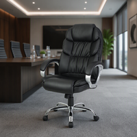 Chaise de bureau de direction en usine chaise de bureau en Pu chaise de direction en cuir chaise de bureau d'affaires remplie d'éponge