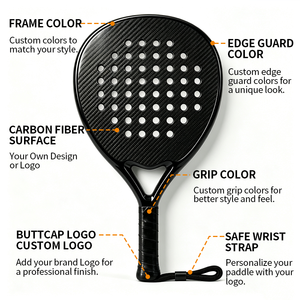 <span class=keywords><strong>Raquette</strong></span> de <span class=keywords><strong>padel</strong></span> hybride en fibre de carbone T700, surface rugueuse, rotation accrue, cadre en polycarbonate, raquettes de <span class=keywords><strong>padel</strong></span> en graphite - Product Image 2
