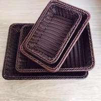 Panier de rangement en plastique Yilin YL-1010 avec design multifonctionnel, écologique, marron, 30/35/40 cm, emballé en carton, adapté aux aliments