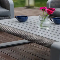 Ensemble de canapés modernes en rotin tressé imperméable pour l'extérieur, idéal pour les restaurants, les hôtels et les fermes - Mobilier de jardin et de terrasse