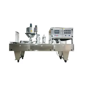Aluminum tray Coffee tray Sealer Band Continuous Plastic Bags Cup Sealing Machine and package equipment