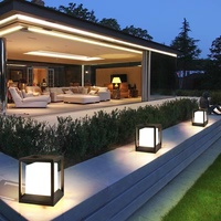Le poteau de porte principal extérieur allume la lumière de pilier du noir IP65 7 watts LED de l'allée E27