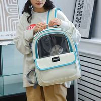 Sac à dos transparent pour chat avec fenêtre, sac de transport respirant pour petits chiens, idéal pour les voyages en extérieur