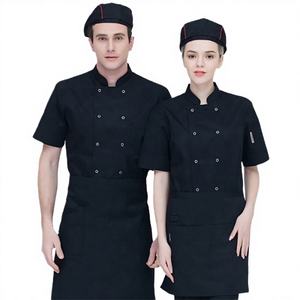 Uniformes de Chef Unisex de Alta Calidad al por Mayor para Restaurante y Bar, de Poliéster/Algodón, Manga Corta, Opciones de Impresión Múltiple, OEM - Product Image 3