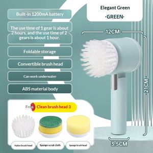 Multifunctional Electric <b>Cleaning</b> <b>Brush</b> Household Kitchen Dish Washing <b>Brush</b> Bathroom Handheld Wireless Foldable <b>Cleaning</b> <b>Brush</b> - Product Image 5