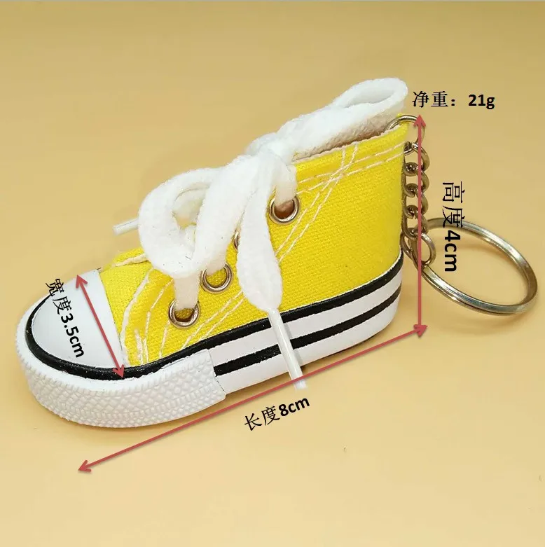 KOQAIIZ 6 Pezzi Mini Portachiavi Sneaker Colorati, Portachiavi A Forma Di Scarpa Da Basket In PVC, Regalo Souvenir Per Donna E Ragazza - 6