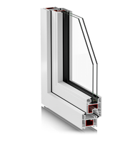 Ventana Abatible Interior Serie 60 Sohi, Directo de Fábrica, Acero Plástico, Resistente a la Presión, para Almacenes, Áticos y Balcones