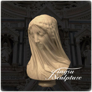 Décoration d'intérieur <span class=keywords><strong>statue</strong></span> buste en <span class=keywords><strong>marbre</strong></span> <span class=keywords><strong>statue</strong></span> en <span class=keywords><strong>marbre</strong></span> blanc grandeur nature avec <span class=keywords><strong>voile</strong></span> - Product Image 5