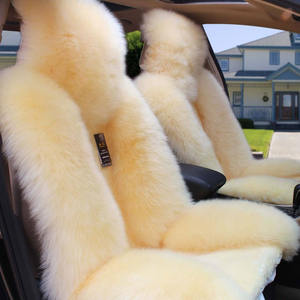 Housse de siège de voiture personnalisée en cuir de laine de mouton <span class=keywords><strong>Polo</strong></span> housse de siège de voiture hiver universel housses de siège de voiture ensemble complet - Product Image 4