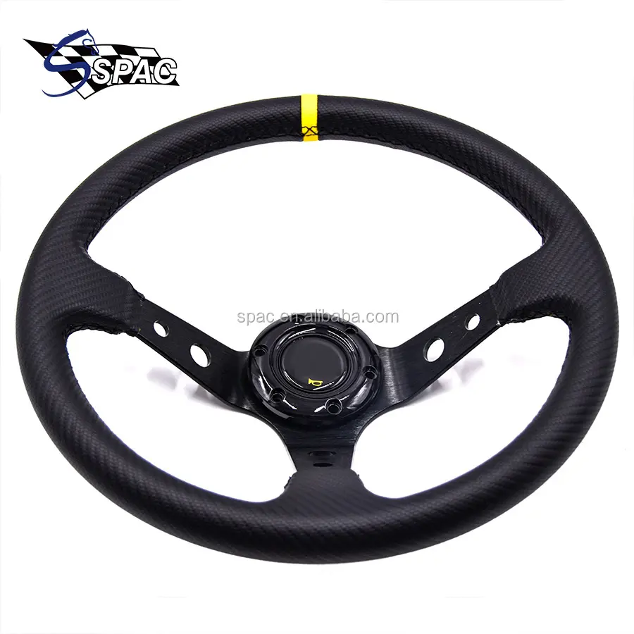 Modifikasi Mobil 14 Inch 350MM Balap PVC Kulit Steering Wheel