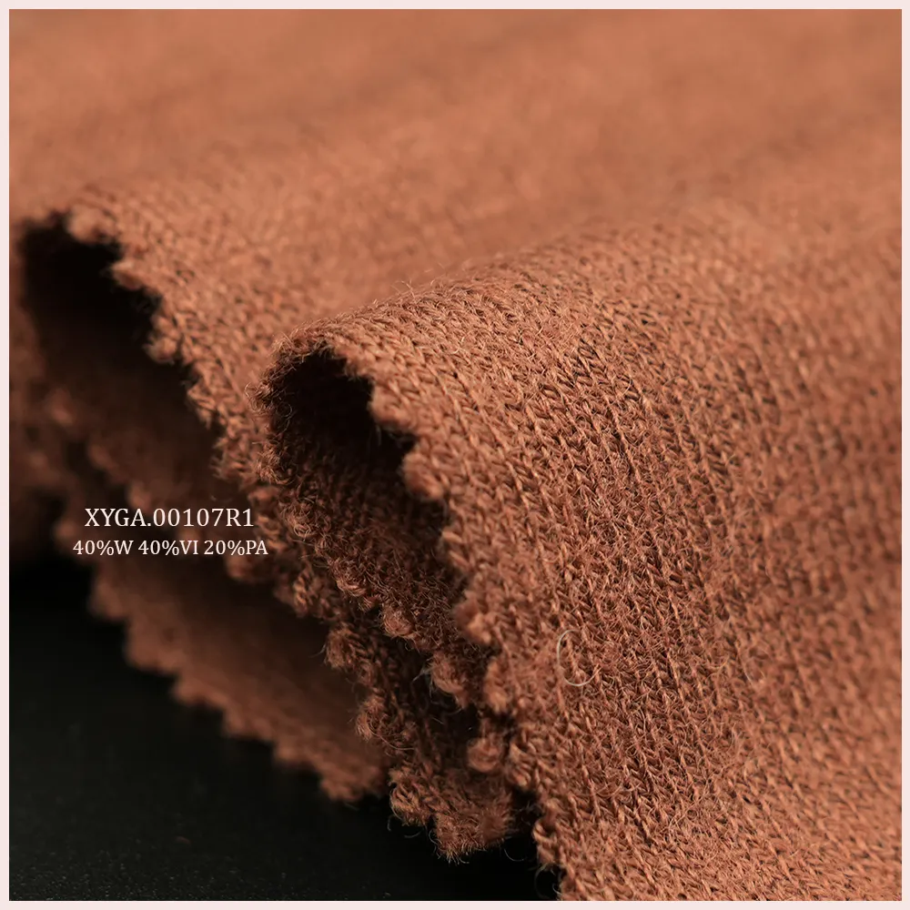 Sustainable Merino Wool Knit Fabric 40%Wool 40%Viscose 20%Polyamide Blended Light Pants Sportswear T-Shirt Fabric