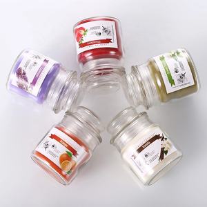 Vente en gros pot à bougie vide mini pot en <span class=keywords><strong>verre</strong></span> avec couvercle supérieur en <span class=keywords><strong>verre</strong></span> pour la fabrication de bougies à la maison parfum aromathérapie - Product Image 1