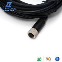 Connecteur étanche M8 A-Code 8 broches vers connecteur femelle DB9, câble de données et d'alimentation multi-têtes pour station totale