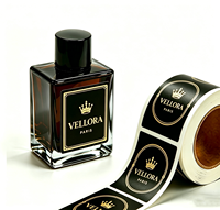 Étiquettes personnalisées pour emballages de bouteilles cosmétiques transparentes, autocollants en vinyle imperméables, estampage à chaud, logo en feuille d'or, étiquettes autocollantes pour parfums