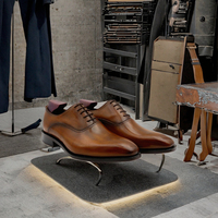 Nouvelles Chaussures Oxford Formelles pour Hommes en Cuir de Veau Véritable, à Lacets, Rehaussantes, de Luxe, pour Bureau, Automne, 8CM