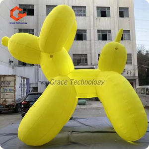 אירוע קישוט צד פרסום אביזרים ענק סגול מראה מתנפחים כלב בלון לשקף דגם כלב בעל חיים מתנפחים - Product Image 5