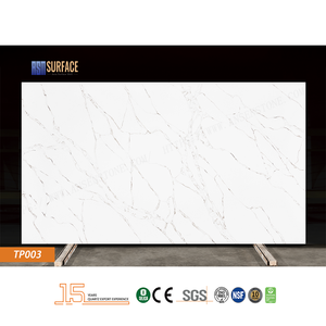 Polierter 20mm Großformatiger Calacatta Gold Quarzstein Preis für Arbeitsplatten und Waschtische - Product Image 4