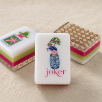 Ubin Mahjong Akrilik Bambu untuk Permainan Grosir, Ubin Mahjong Mingguan, Set Ubin Mahjong untuk Pesta Akhir Pekan di Klub