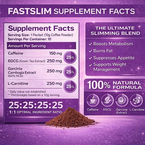 OKTW FastSlim Café Supresor del Apetito, Quemador de Grasa, Adelgazante, Acelerador del Metabolismo, Suplemento Dietético OEM - Product Image 4