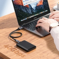 8K 60Hz USB C 4.0 Câble 40Gbps de Transfert de Données/100W De Charge pour Type-C Macbook, iPad Pro, Hub, D'accueil, et Plus