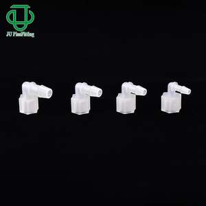 High Quality PP Plastic 1/8NPT-1/4NPT Threaded Medical Elbow Internal Thread Bend Pagoda Hose Connector - Product Image 1