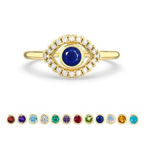 Adjustable Blue Sapphire Birthstone <b>Ring</b> 925 Sterling Silver Band 14K <b>Gold</b> Plated Prong <b>Set</b> Minimalist Jewelry for Women - Product Image 6