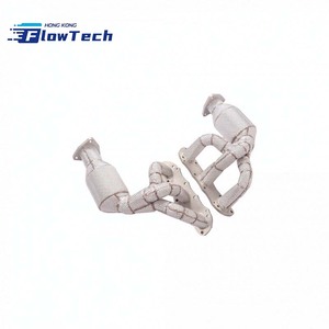 ท่อร่วมไอเสียสแตนเลส SS304 พร้อมแผ่นกันความร้อนสำหรับ Porsche 991.1 3.4L 3.8L - Product Image 1