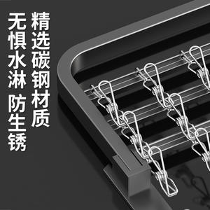 ราวตากผ้าเหล็กกล้าคาร์บอน รูปทรงสี่เหลี่ยมผืนผ้า พับได้ แบบตั้งพื้น สำหรับระเบียงบ้าน ใช้สำหรับตากเสื้อผ้า พร้อมคลิปหนีบหลายตัว - Product Image 1