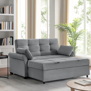 European Style Soft Modular <strong>Sofa</strong> Set Linen Living Room Single <strong>Sofa</strong> <strong>Bed</strong> Gray Convertible <strong>Sleeper</strong> <strong>Sofas</strong> Couch <strong>Bed</strong> for Wholesale - Product Image 2