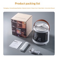 Diffuseur d'arômes intelligent en forme de méduse avec télécommande, humidificateur à flamme d'aurore, vaporisateur d'huiles essentielles pour la décoration de chambre et de bureau