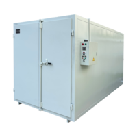 Four de séchage électrique industriel Ailin à deux portes, contrôlé par PLC, couleur personnalisée, pour le durcissement de revêtements en poudre, chariot métallique de grande taille