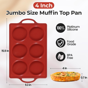 MUYULINS Factory 6-Cup Round LFGB Non-Stick BPA-Free Metal Reinforced Frame Large Silicone <b>Cake</b> Pan Muffin <b>Tin</b> Baking Mold - Product Image 6