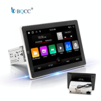 BQCC 1 Din 10.1" Layar IPS Dapat Diputar Otomatis GPS Navigator Android 15 Stereo Multimedia Mobil Wifi RDS FM AM ASP Head Unit Dashboard